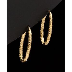 14K Italian Gold Oval Hoops